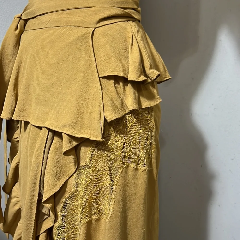 IRO Mustard Breathe Ruffle Skirt - Picture 10 of 12